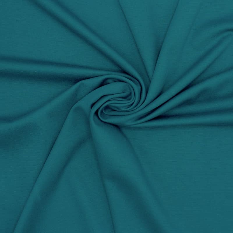 Milano jersey fabric - peacock blue 