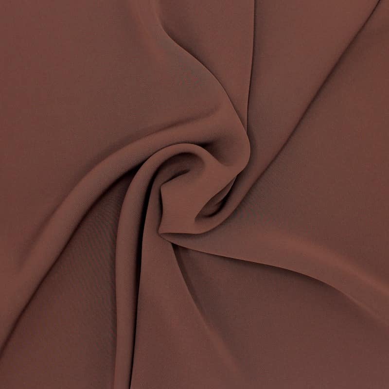 Plain polyester fabric - brick-colored 