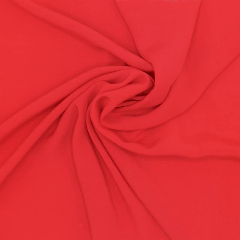 Plain viscose poplin fabric - red