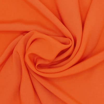 Plain viscose poplin fabric - orange
