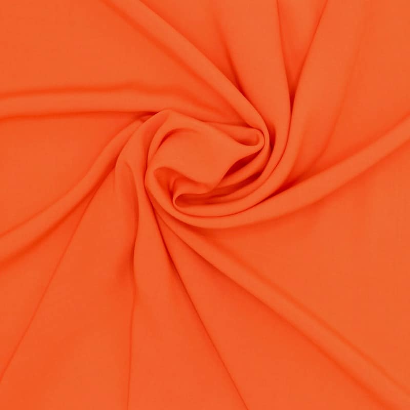 Popeline viscose unie - orange