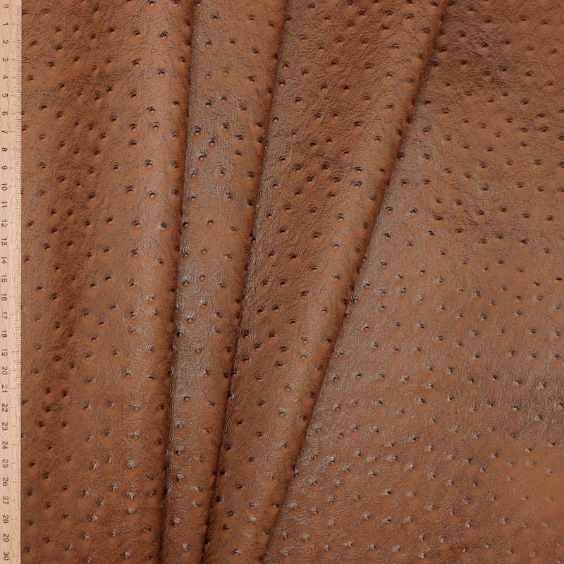 Faux leather with ostrich aspect - tobacco