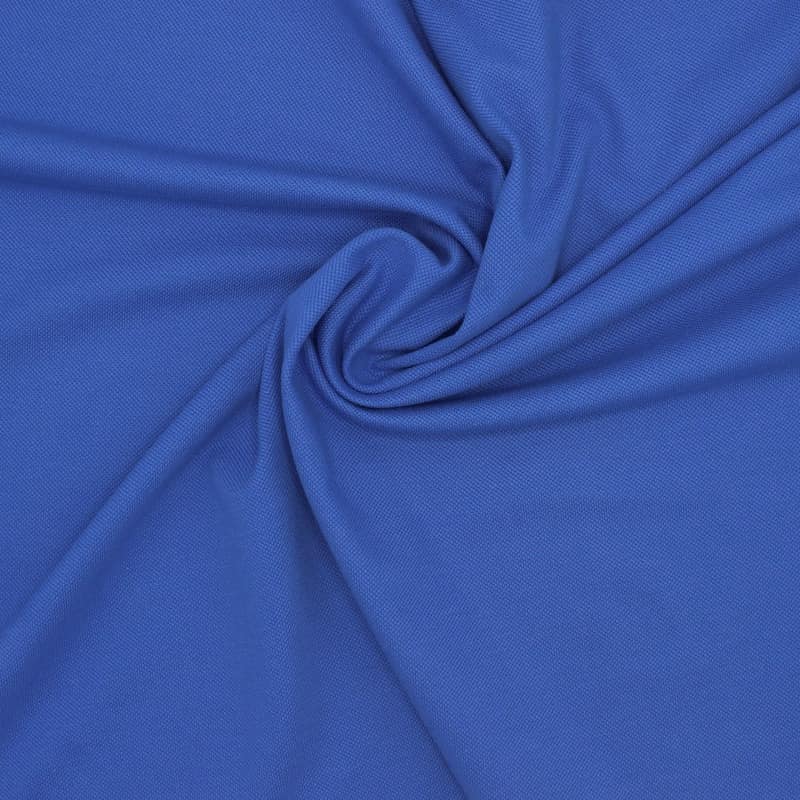 Tissu 100% coton piqué - bleu