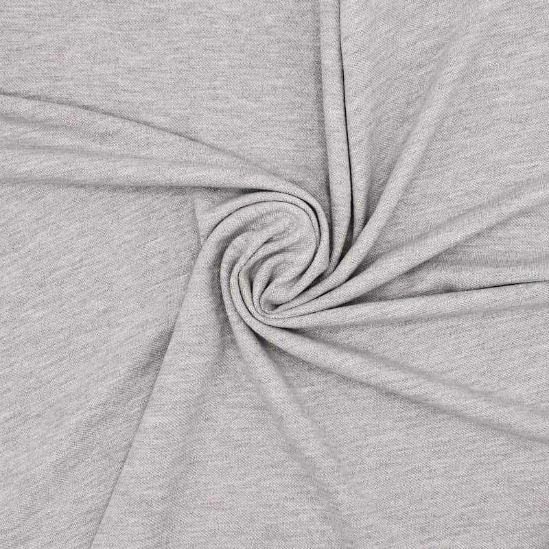 Tissu 100% coton piqué - gris