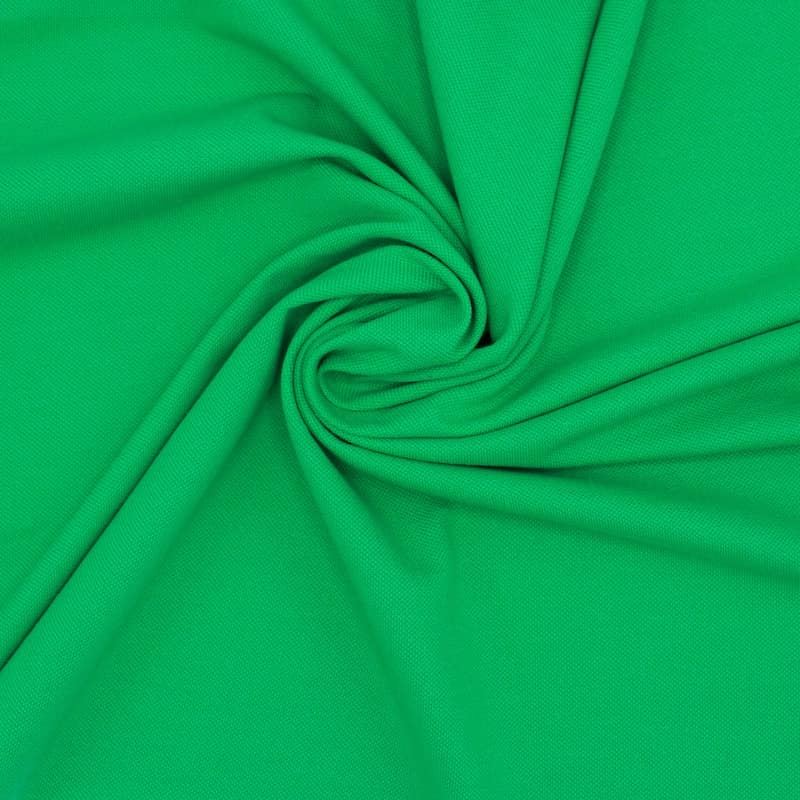 100% cotton piqué fabric - green