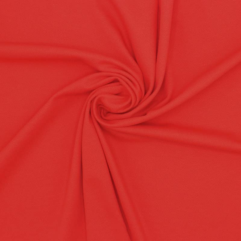 Tissu 100% coton piqué - rouge
