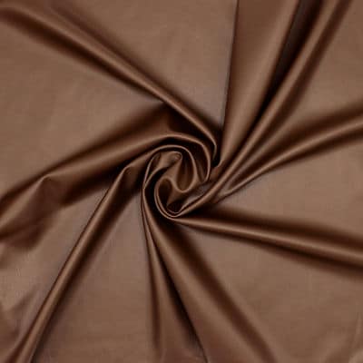 Plain faux leather - brown 