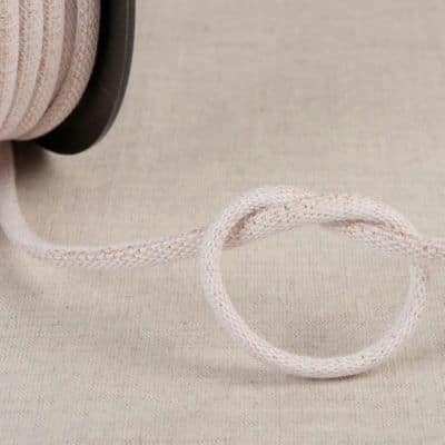Braided cord with lurex - pink