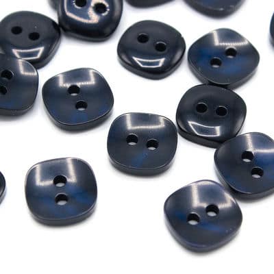Square pearly button - navy blue 