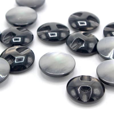 Pearly fantasy button - grey