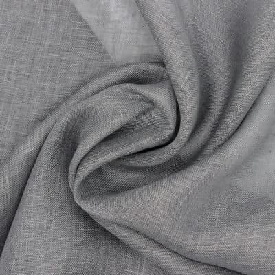 Plain linen veil fabric - grey 