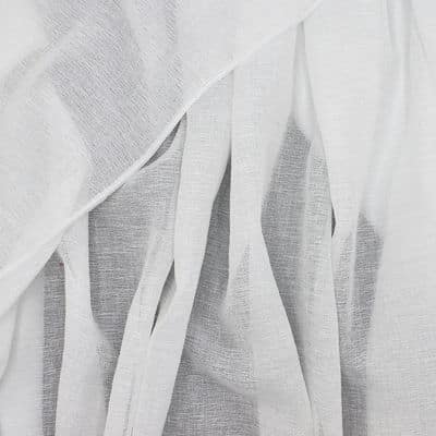 Tissu en voile polyester blanc cassé