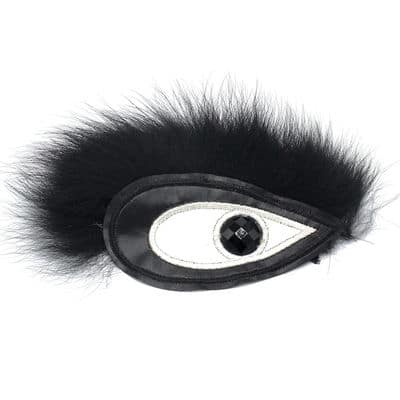 Sew-on eye with faux fur