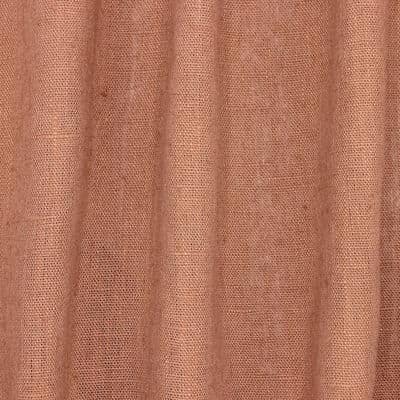 Plain fabric 100% washed linen - sienna