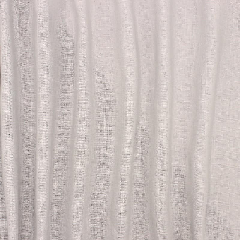 Plain fabric 100% washed linen - cloud blue