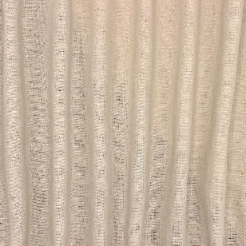 Plain fabric 100% washed linen - sand-colored 
