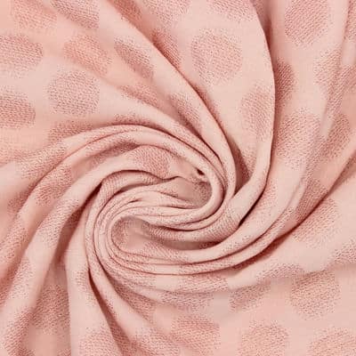 Jacquard fabric with dots and lurex - pink 
