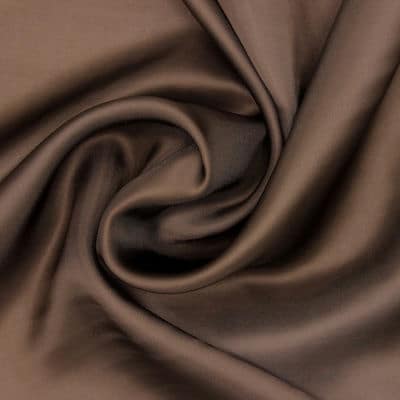 Satined twill lining fabric - brown 