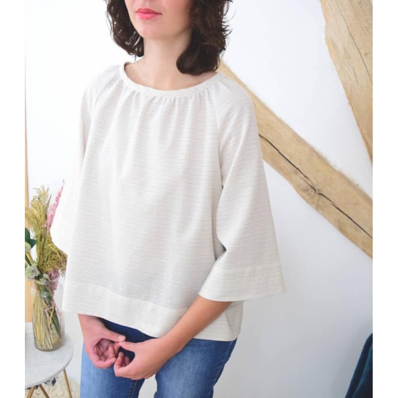 kit couture : la blouse Alouette en coton fleuri
