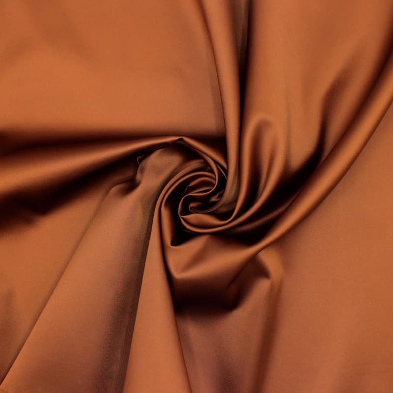 Satin lining fabric - rust-colored