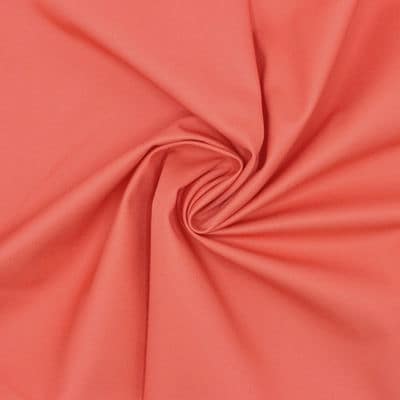 Twill fabric in cotton and polyester - coral 