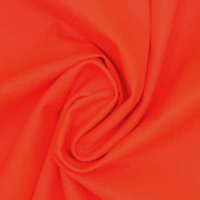 Toile de coton et polyester - orange fluo
