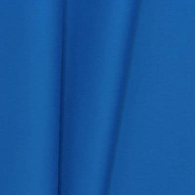 Toile coton et polyester unie - bleu