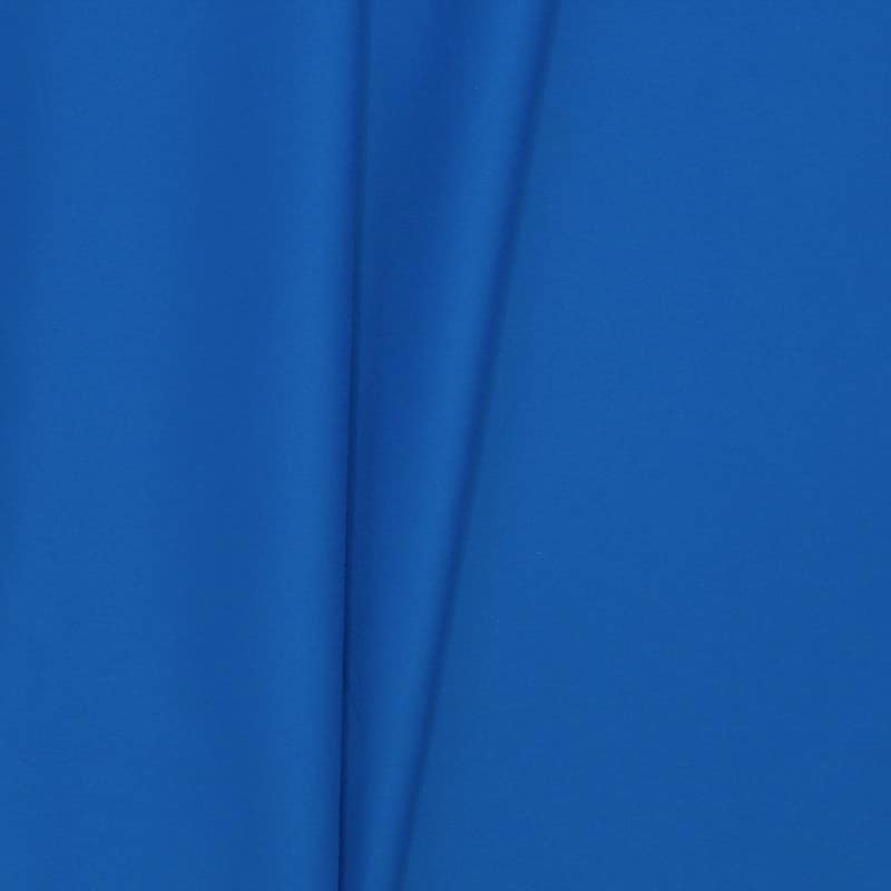 Toile coton et polyester unie - bleu