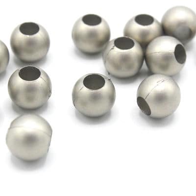 Spherical end cap for cord - silver