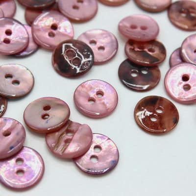 Pearly button - pink