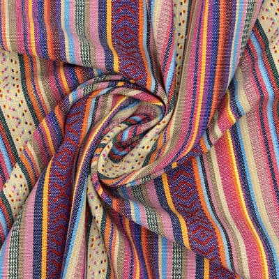 Striped jacquard fabric - multicolored