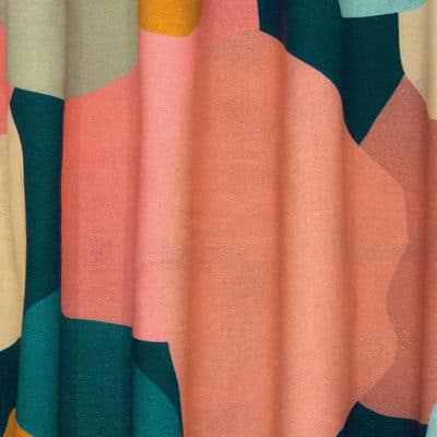 Tissu 100% coton abstrait - multicolore