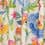 100% cotton fabric with flowers - ecru 