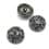 Button with nickel rhinestones - black