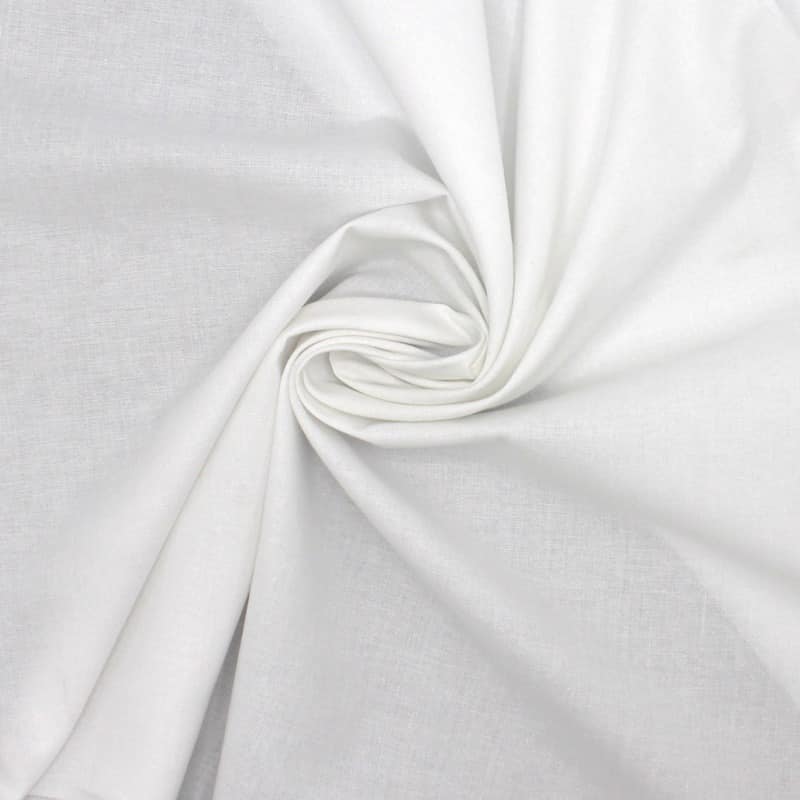 Tissu 100% coton uni - blanc cassé