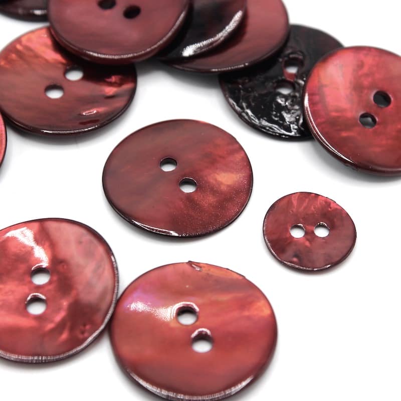 Pearly button - bordeaux
