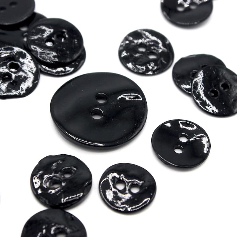 Pearly button - black