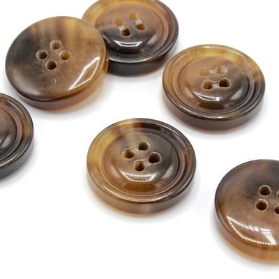 Marbled fantasy button - brown