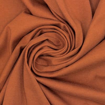 Cotton jersey fabric - plain rust-colored 