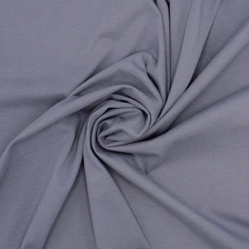 Tissu jersey coton uni - gris