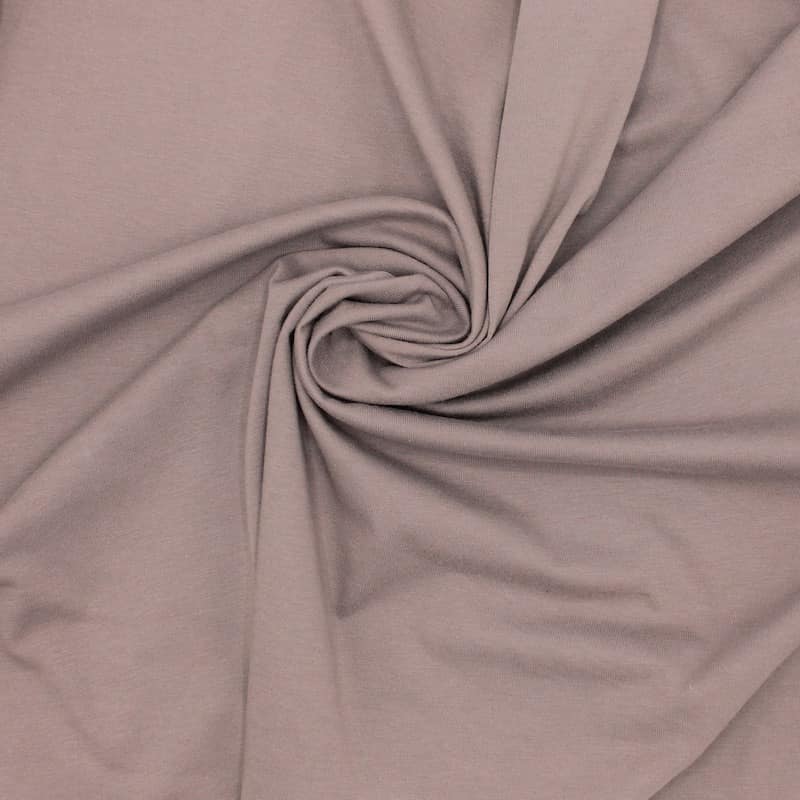 Cotton jersey fabric - plain taupe 
