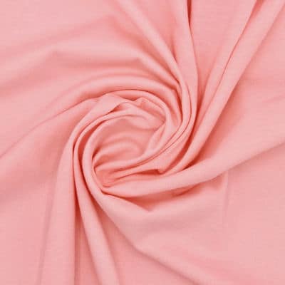 Tissu jersey coton uni - rose