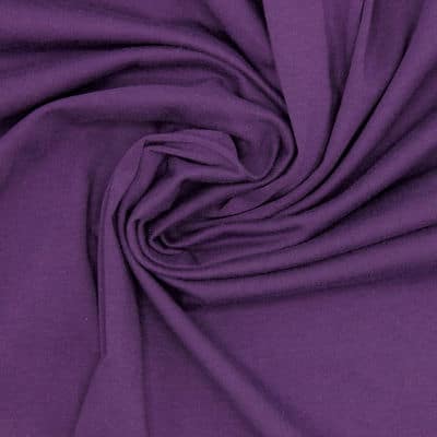 Cotton jersey fabric - plain purple 