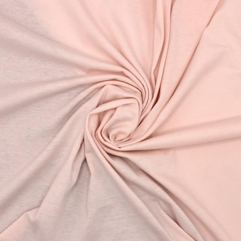 Tissu jersey coton uni - rose layette