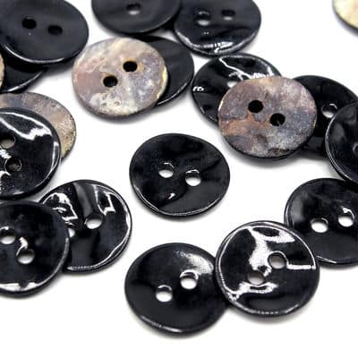 Pearly button - black