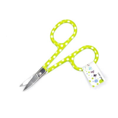 Embroidery scissors with dots - anise green