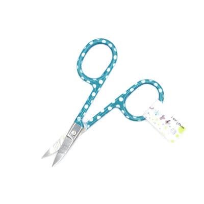 Embroidery scissors with dots - turquoise 