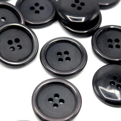 Pearly button - black 