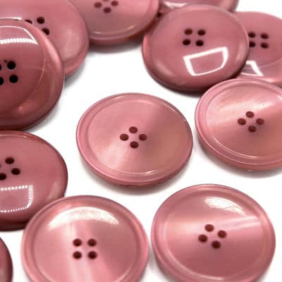 Fantasy button - pearly berry pink 