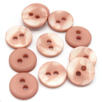 Pearly button - pink 